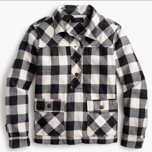 J Crew | Buffalo Plaid Wool Blend Pockets Buttons